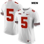 Men's NCAA Ohio State Buckeyes Baron Browning #5 College Stitched No Name Authentic Nike White Football Jersey GK20E74FA